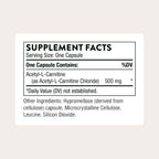 THORNE Acetyl-L-Carnitine, 500 mg per Capsule, 60 Capsules | Supports Cognitive Function, Positive Mood & Nerve Health in Hands & Feet*, Gluten, Dairy & Soy-Free, NSF Contents Certified