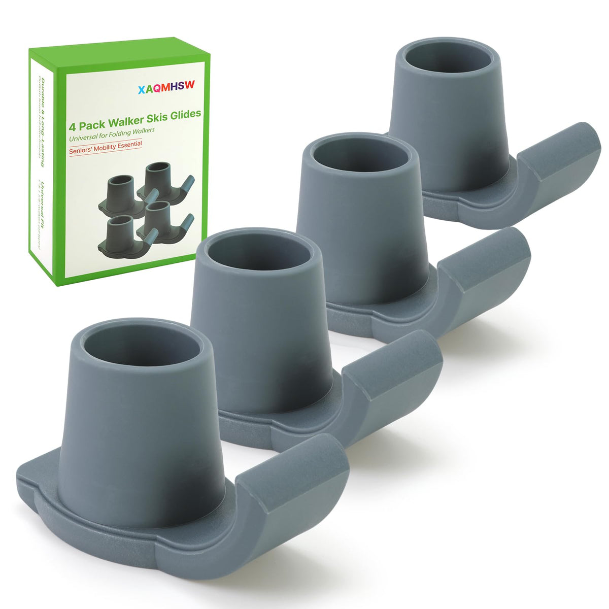 Walker Skis Glides, 4 Pack, Universal Walker Accessories for Seniors