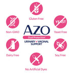 AZO Dual Protection, Urinary + Vaginal Support, Prebiotics and Probiotics for Women*, Starts Working Within 24 Hours, Non-GMO, 30 Count (Pack of 2)
