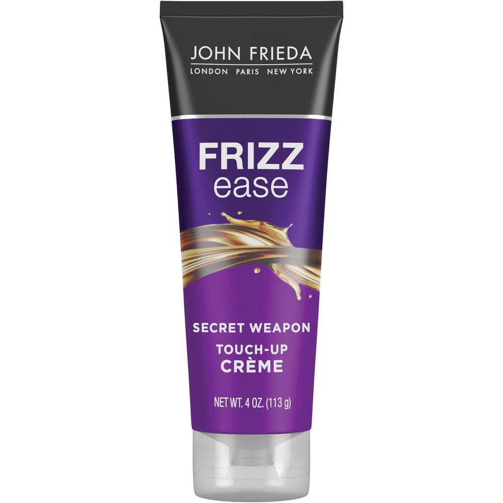 John Frieda Frizz Ease Secret Weapon Smoothing Hair Creme, 4 fl oz | Frizz Control Hair Cream, Tames Flyaways, Split End Treatment, Avocado Oil, Fine or Curly Hair, Touch-Up Cream