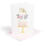 Birthday Cards for Women Happy Birthday Card, Birthday Card for Wife, Mom & Girlfriend, Elegant 5x7 Gold Foil Card