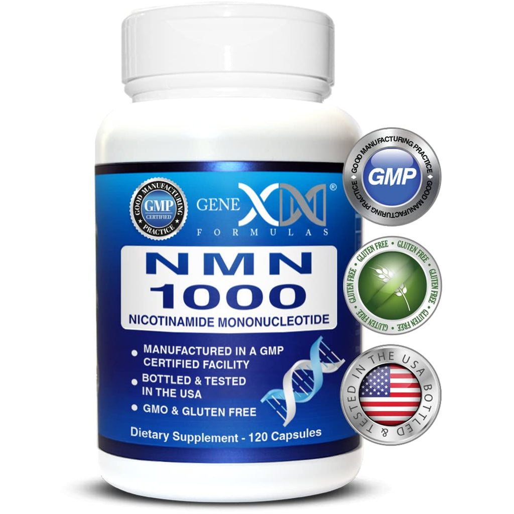 Genex Formulas NMN 250 mg Dose Stabilized Form 99% Pure Supplement 60 Caps | NMN Supplement for Cellular Energy, Increased NAD Levels, DNA Repair, and Healthy Aging, GMP Certified, 30 Day Supply