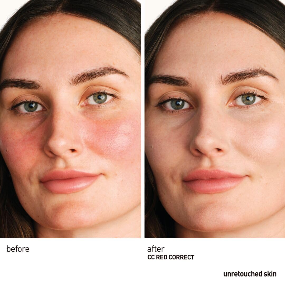 Erborian CC Red Color-Correcting Cream with SPF 25, Korean Skincare | Primer, neutralizes redness, calming, lightweight, evens tone, soothing, blurring, buildable, everyday wear, green pigment