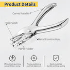 2 PCS Hole Punch,1/4 Inch Single Hole Puncher with 8-Sheet Capacity,Durable One Hole Paper Punch,Create Circle Hole Punch for Crafts,Gift Tags,Tickets & Scrapbooks by YUIOASE