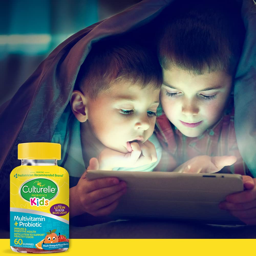 Culturelle Kids Multivitamin + Probiotic Gummies, Ages 2+, 90 Count | From the #1 Pediatrician-Recommended Brand± Digestive Health, Immune & Vision Support*, 11 Vitamins & Minerals + Lutein