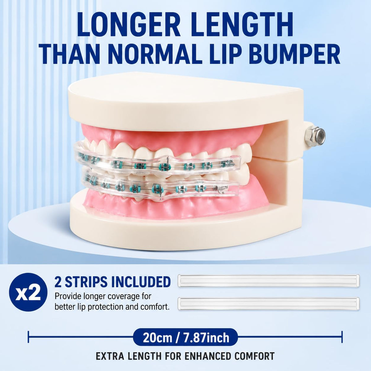 B Rush® Comfort Cover for Braces -Orthodontic Lip Bumper, Lip Shield, Mouth Guard for Brackets, Wax Alternative-Dental Lip Protector