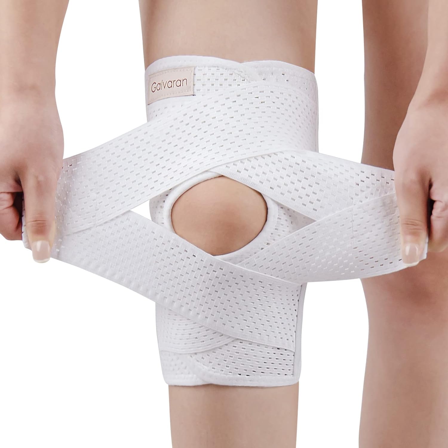 Buy now Galvaran Knee Brace with Side Stabilizers for Meniscal Tear Knee Pain ACL MCL Arthritis Injuries Recovery, Breathable Adjustable Knee Support for Men and Women at indiglob india