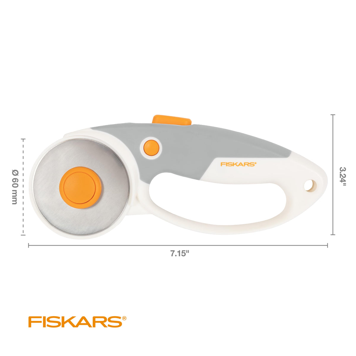 Fiskars 60mm Loop Titanium SoftGrip Rotary Cutter for Fabric & Sewing