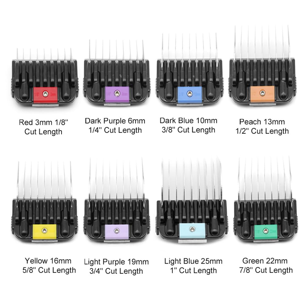 Professional Animal Stainless Steel Comb Set for A5-style Detachable Blade Clippers, Snap-On Size #10/15/30 for Pets, Dogs, Cats, and Horses (Not Compatible with 5-in-1 Blades)