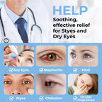 Aroma Season Heated Eye Mask for Dry Eyes, Warm Eye Compress with Flaxseed for MGD, Dry Eye Syndrome, Chalazion Blepharitis Stye Eye Treatment, Steam Moist to Unclog Glands (Blue)