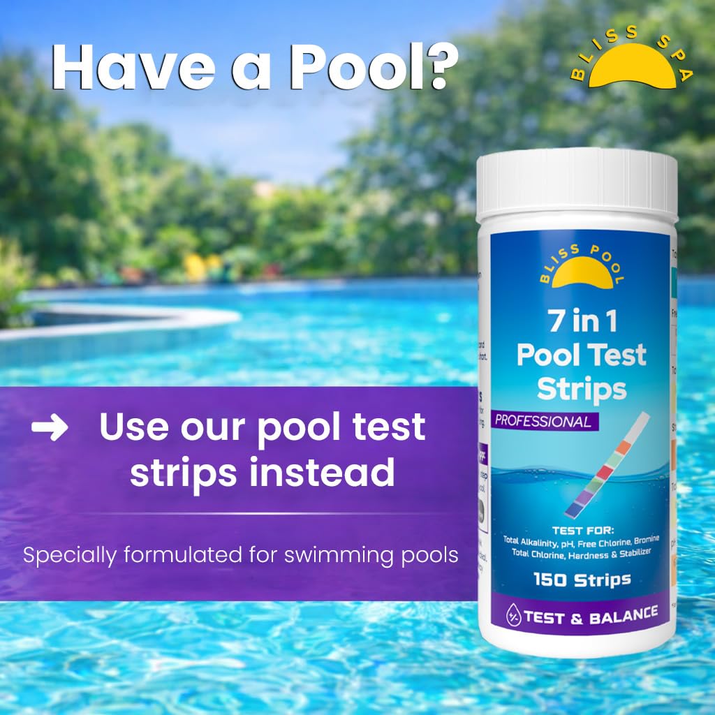 Spa Hot Tub Test Strips with App 6 in 1 (150 Strips) Easy, Accurate Testing