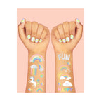 xo, Fetti 46 Pastel Rainbow Temporary Tattoos | Kids Party Unicorn Favors