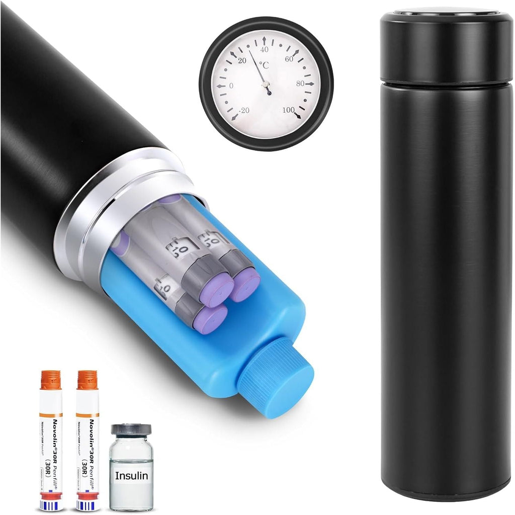 Buy now Bogush 60H Insulin Pens Cooler Travel Case Temp Display Medication Cooler for Travel TSA Approved Medicine Cooler Medical Diabetic Travel Cooler Bag Epipen Carry Case,Black at indiglob india