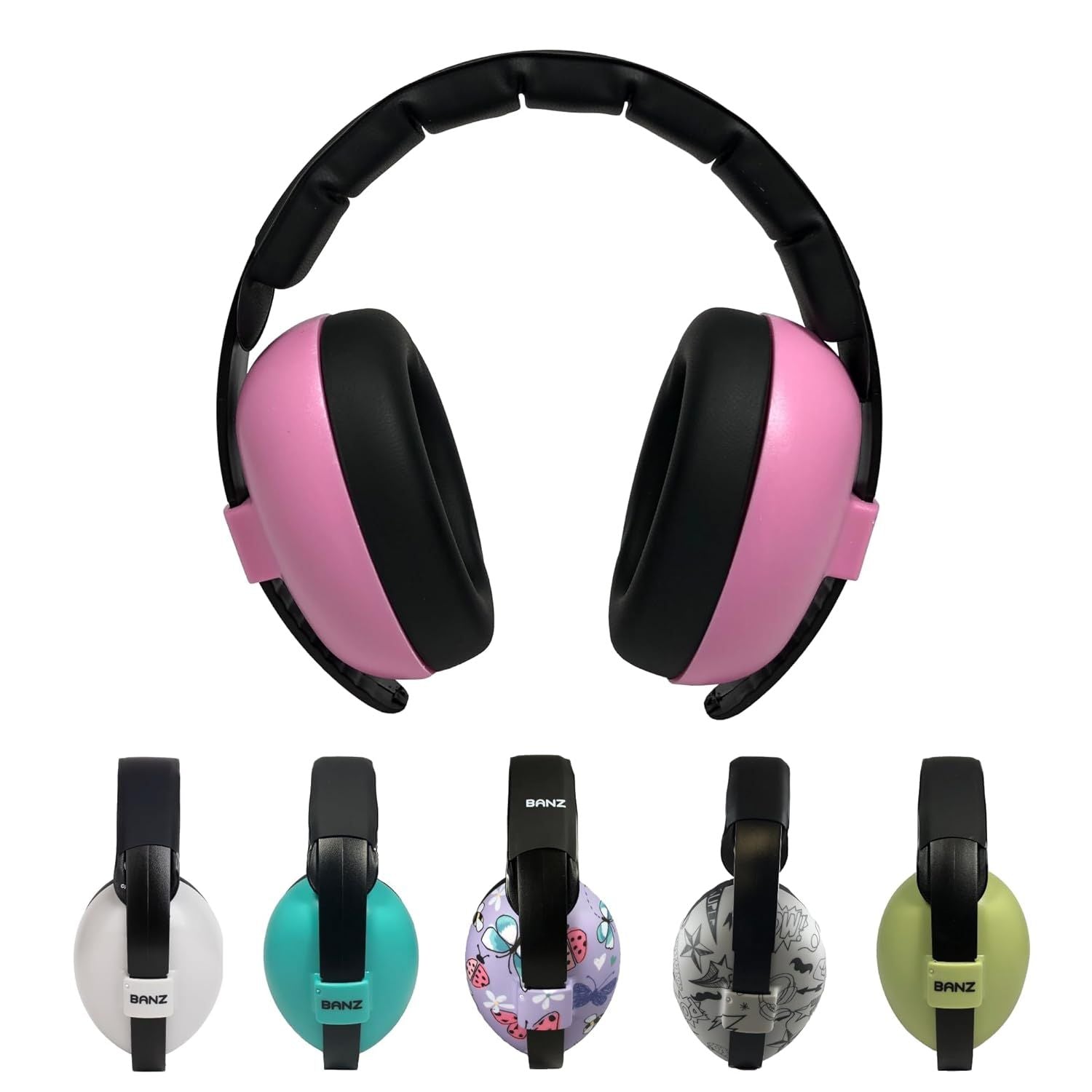 Buy now Banz Bubzee Baby Headphones for Noise Protection - Baby Ear Muffs, Newborn Infant & Toddler, 0 to 36 Months, Adjustable Pink at indiglob india