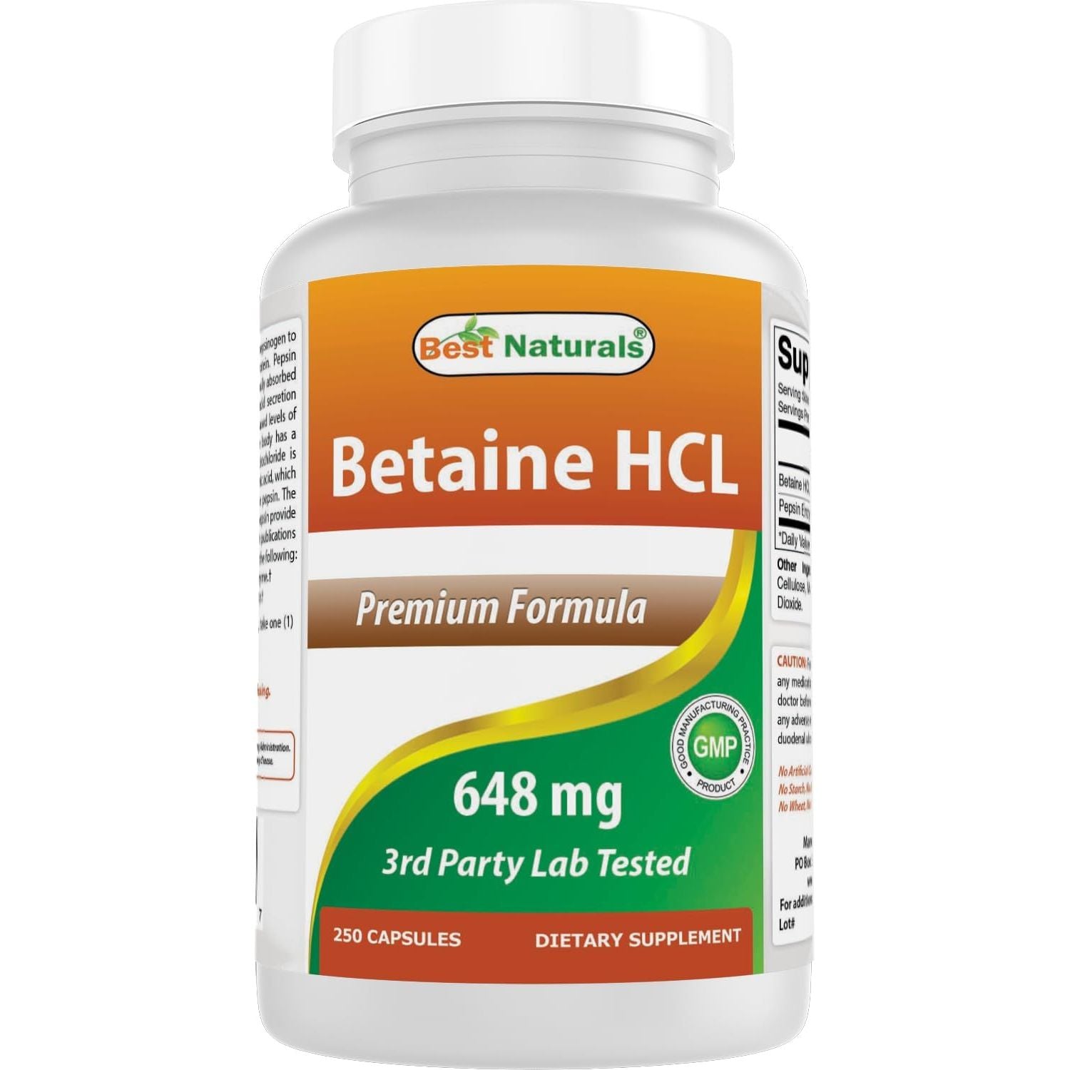 Buy now Best Naturals Betaine HCL 648 mg 250 Capsules 250 Count (Pack of 1) at indiglob india