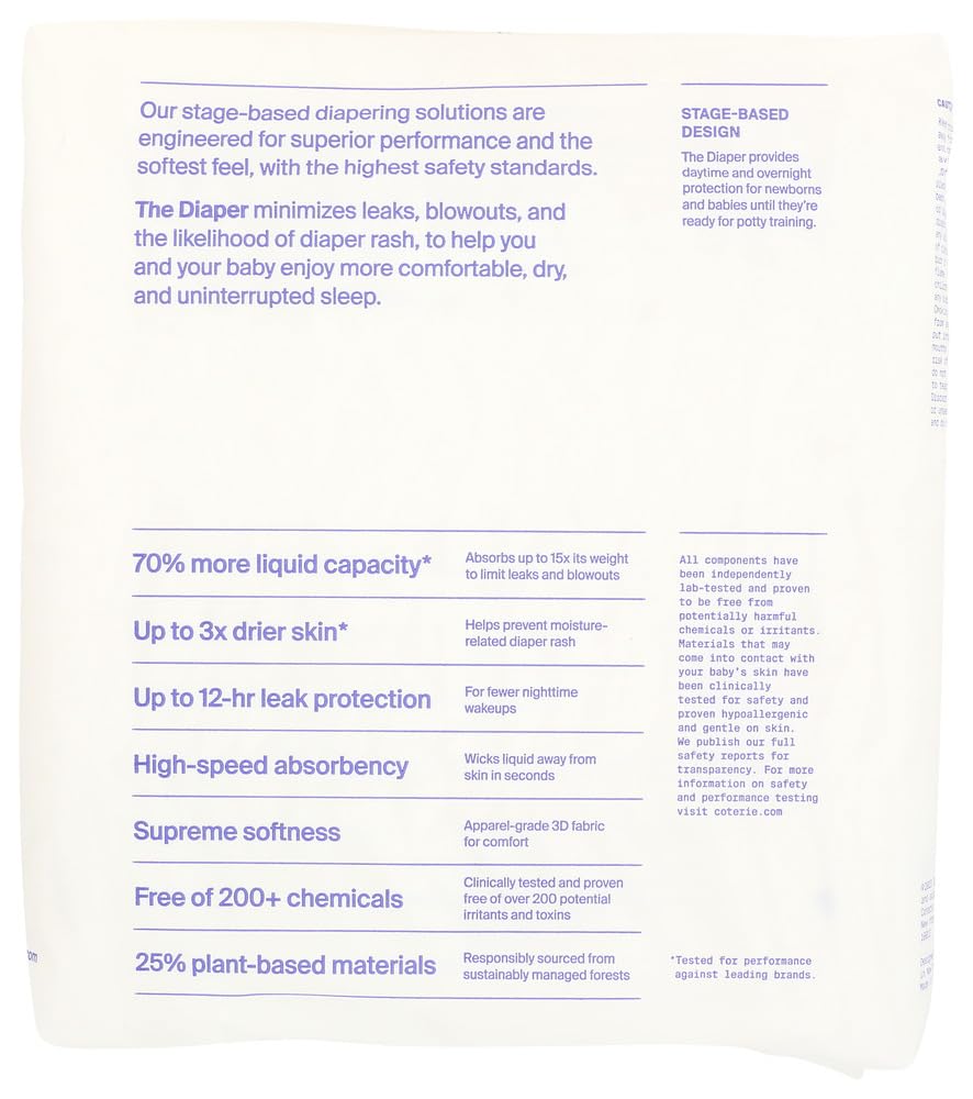 Coterie Diapers Size 6, 18 CT