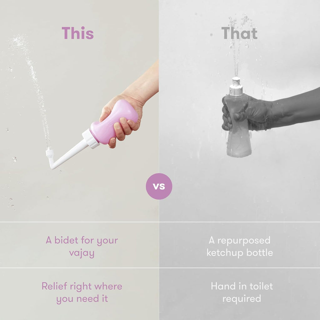 Buy now Frida Mom Upside Down Peri Bottle for Postpartum Care, Portable Bidet Perineal Cleansing and Recovery for New Mom, The Original Fridababy MomWasher at indiglob india