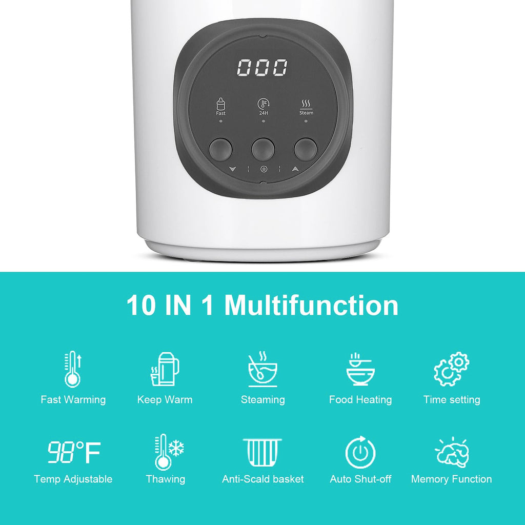 Vaundra Fast Baby Bottle Warmer for Breastmilk and Formula 120V