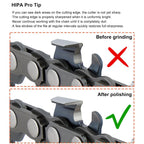 Hipa 12 Pack Chainsaw File, Chainsaw Sharpener Kit, 5/32", 3/16", 7/32", 1/8", 11/64", 13/64" Round Chainsaw Sharpening, 6 Inch Flat File,Depth Gauge,Quick Check Gauge, Chain Saw Sharpener