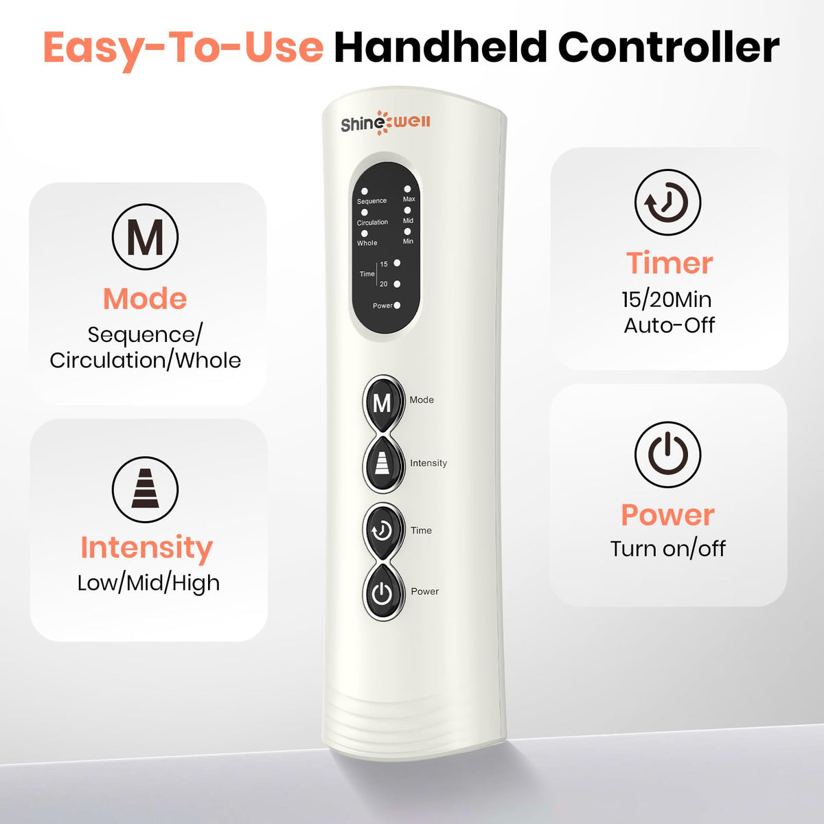 SHINE WELL Air Compression Leg Massager for Circulation and Pain Relief Fsa