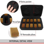 Buy now Comecase 10 Slots Watch Box Organizer/Men Watch Display Storage Case Fits All Watches up to 42mm with Extra 4 Pocket (Black) at indiglob india