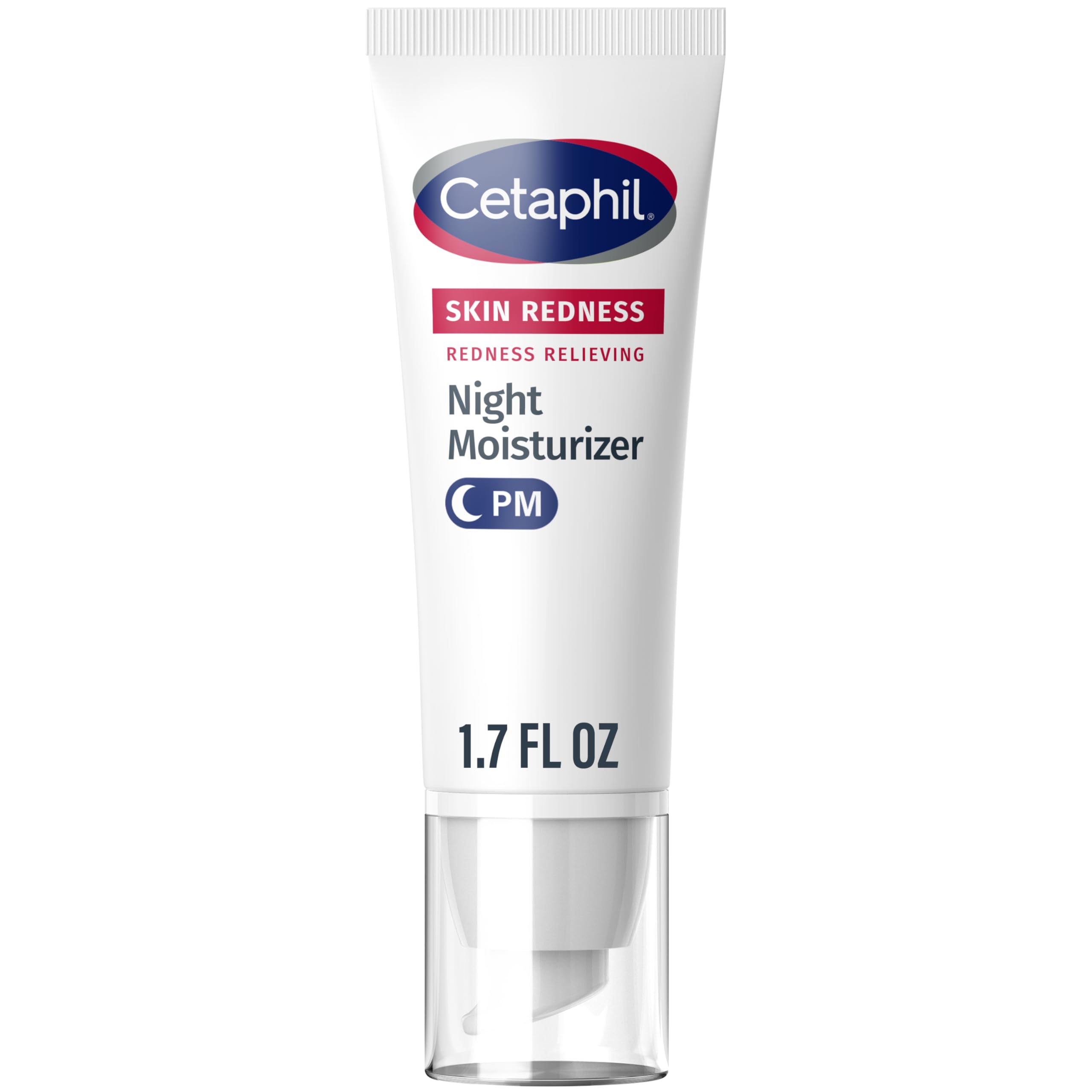 Cetaphil Redness Relieving Night Cream Face Moisturizer, 1.7oz | Fragrance Free, Hypoallergenic, Soothes Dry Redness-Prone Skin Overnight, Sensitive Skin Safe, Dermatologist Recommended