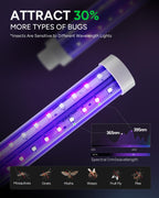 Buzbug LED Bug Zapper Indoor Outdoor, Up to 50000 Hrs Lifespan Lamp, Energy Saving & Dual Band Attraction, 5.6 ft Power Cord, High Voltage Mosquito Fly Zapper Trap Killer -MO008C
