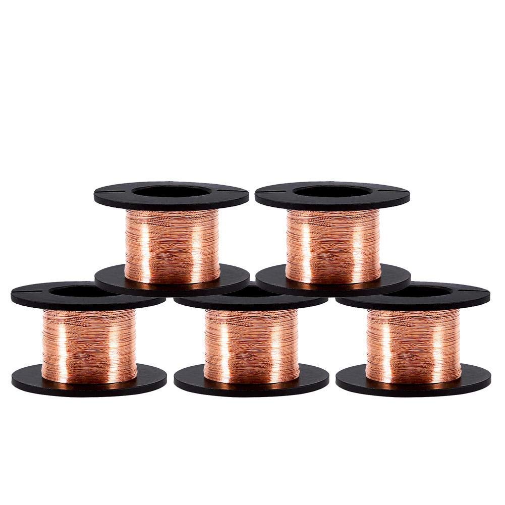 Buy now 5 Rolls/Set 12m Copper Wire Enameled Wire Copper Winding Wire Enameled Repair Wire 0.004" Diameter Default at indiglob india