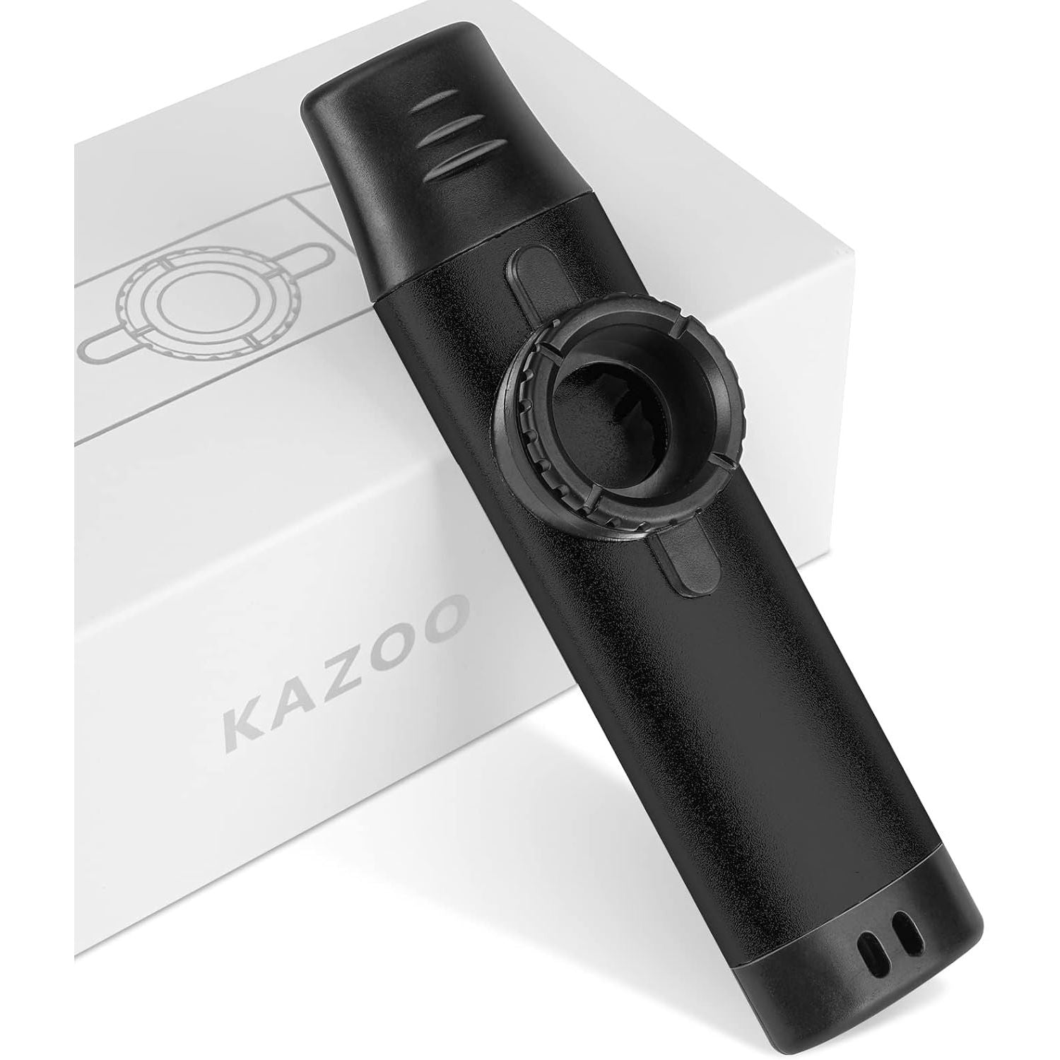 Buy now Kazoos with 5 extra Membranes, Metal Kazoo with Adjustable Tone for Guitar, Ukulele, Violin, Piano, Keyboard, Easy to Learn Musical Instruments for beginners/adults/Music Lovers. (black) metal black at indiglob india