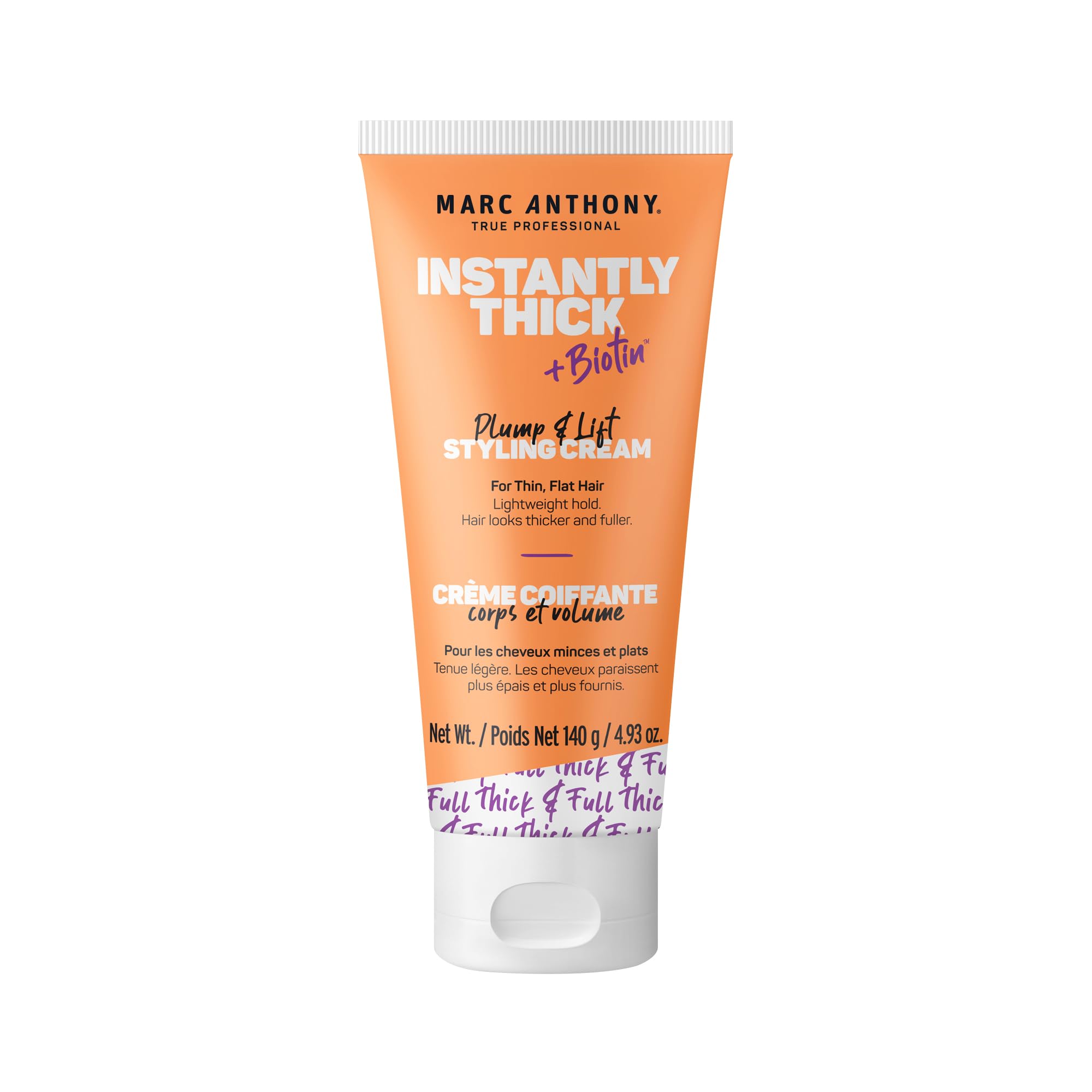 Marc Anthony Instantly Thick, Hair Thickening Styling Cream for Thin Hair | Lightweight Volumizing Hair Care with Biotin & Phyto Keratin, Plumps & Lifts for Fuller Looking Hair. For Women & Men.
