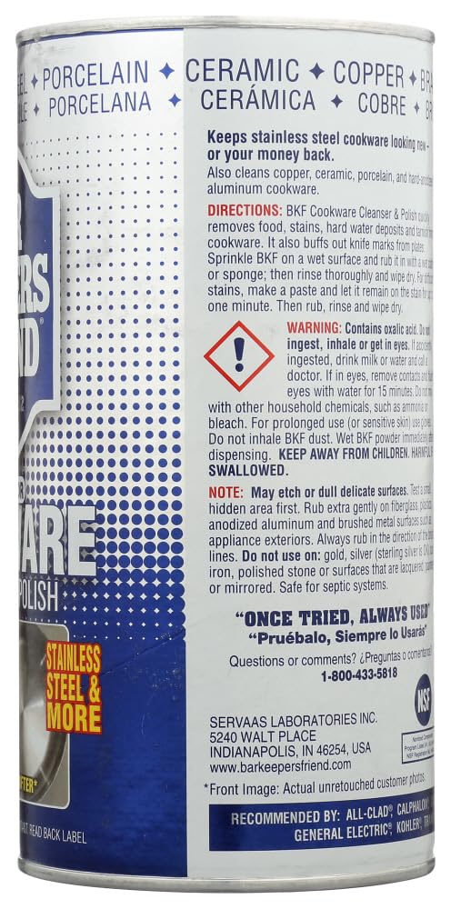 Bar Keepers Friend Cookware Cleanser and Polish Powder - 12oz