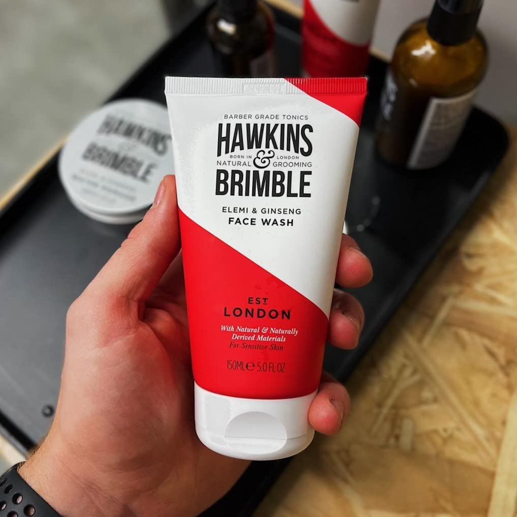 Buy now Hawkins & Brimble - Mens Face Wash, 150ml - Aloe Vera Face Wash for Sensitive Skin, Cool Assist in Removal of Excess Oil, Soothe, Refresh, Cleansing & Remove Dirt - Elemi & Ginseng Signature Fragrance at indiglob india