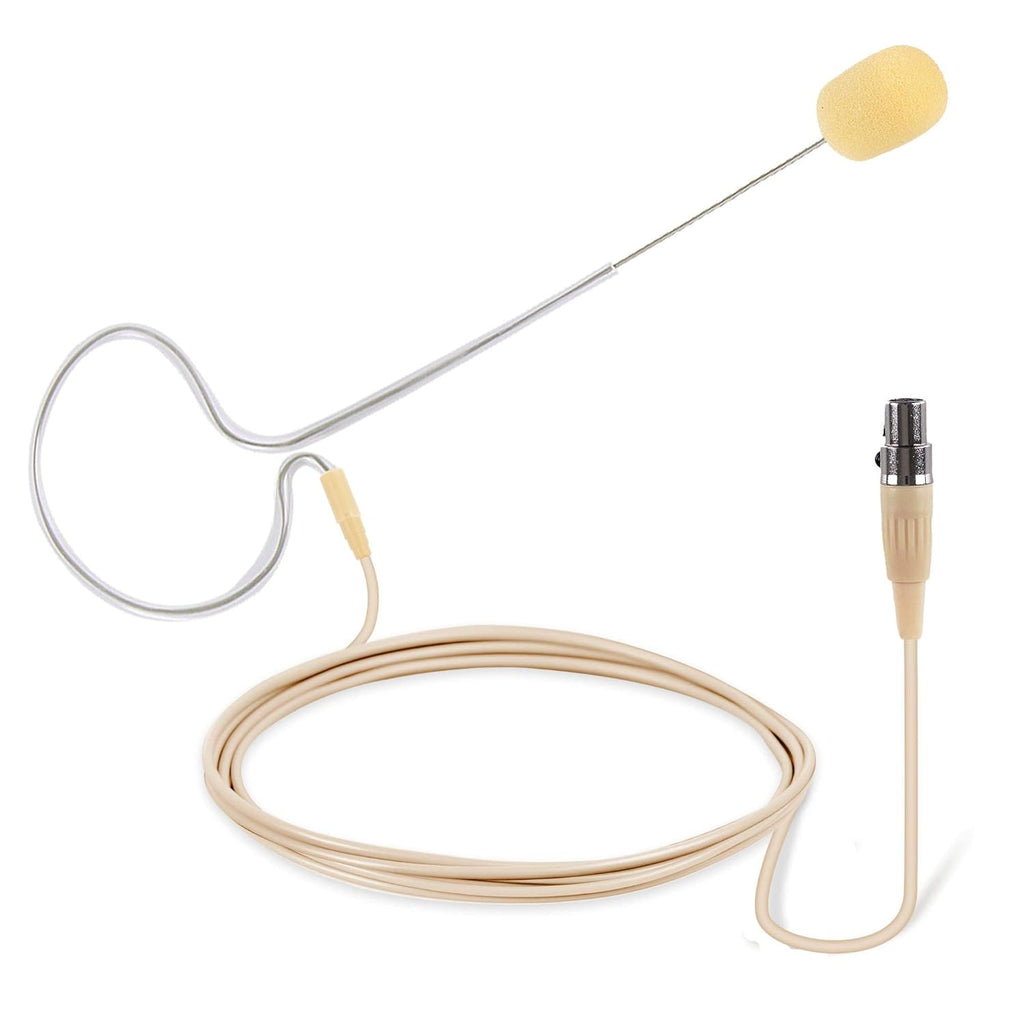 Buy now PYLE-PRO On-Ear Audio Condenser Microphone - Portable Omnidirectional Wired Headset Condenser Mic With 4 Pin Mini XLR Cable and Windscreen - Works with Shure System - PMEMS10 (Skin Tone), Beige at indiglob india