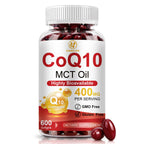 CoQ10 400mg Per Serving, 300 Softgels Extra Strength with MCT Oil | Coenzyme Q10 as Ubiquinone, Antioxidant Support for Heart & Energy Health, Non-GMO,Gluten & Soy-Free,150-Day Supply