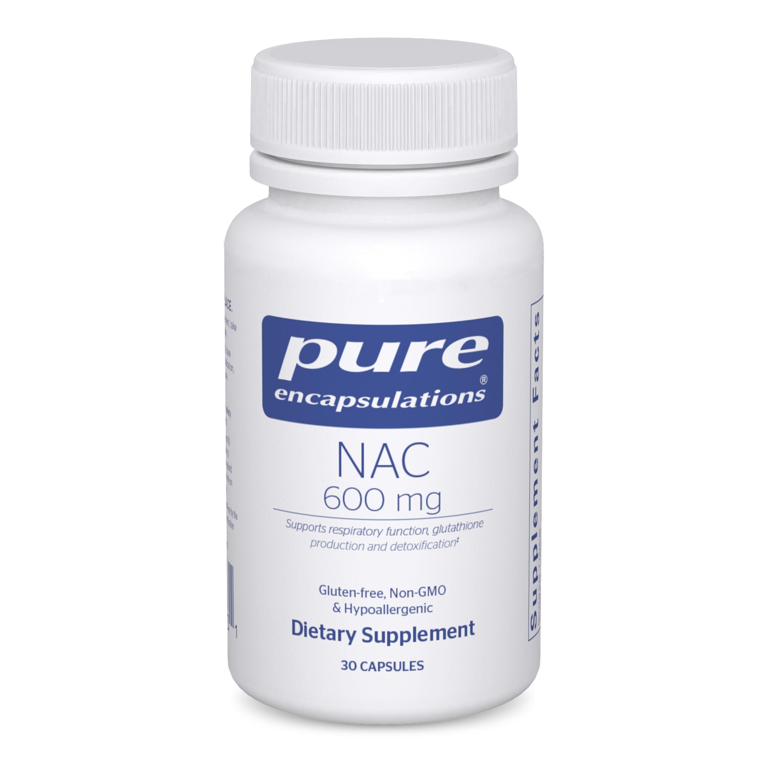 Pure Encapsulations NAC 600 mg, 90 Capsules | N-Acetyl Cysteine NAC Supplement for Lung Health and Immune Support*, Liver Support and Antioxidants*