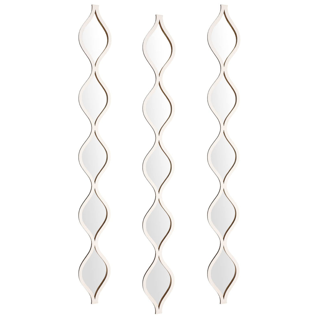 Buy now Amyhill Set of 3 Teardrop Mirror Wall Decor 23.6 x 2.7 x 0.2 Inches Rustic Farmhouse Decorative Long Mirror Creative Boho Art Decor for The Living Room Bathroom Bedroom Entryway (White) at indiglob india