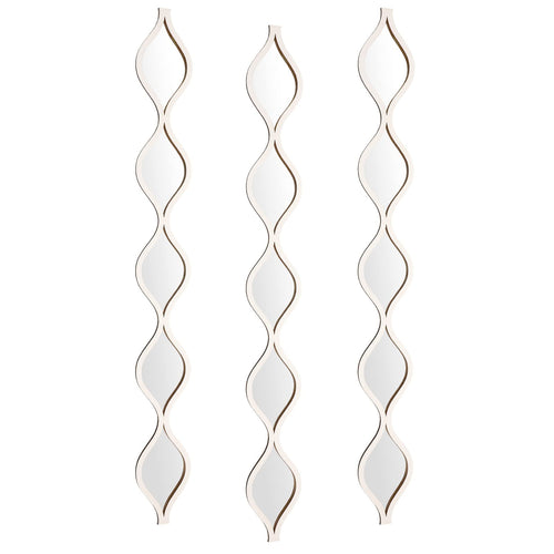 Buy now Amyhill Set of 3 Teardrop Mirror Wall Decor 23.6 x 2.7 x 0.2 Inches Rustic Farmhouse Decorative Long Mirror Creative Boho Art Decor for The Living Room Bathroom Bedroom Entryway (White) at indiglob india