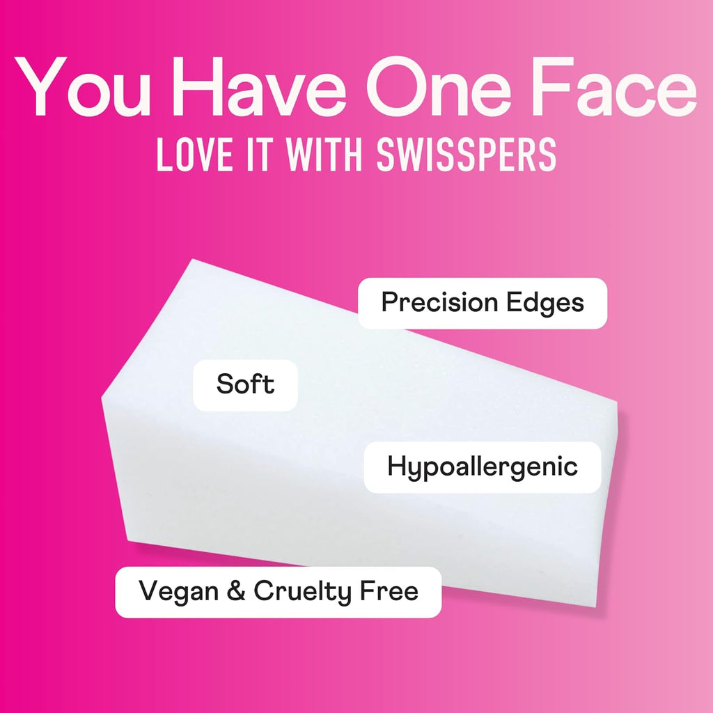 Buy now Swisspers Premium Cosmetic Wedges, Latex-Free Makeup Wedge, 32 per Package, 6 Packs (Total Count 192) at indiglob india
