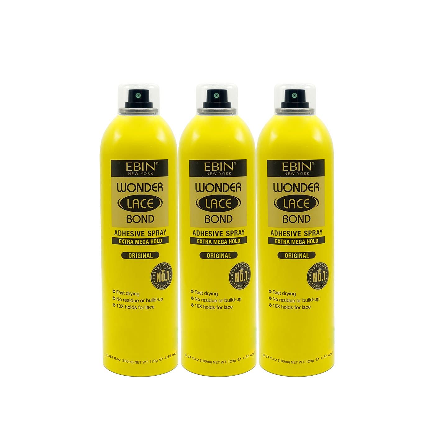 Buy now EBIN NEW YORK Wonder Lace Bond Adhesive Spay (Original 2.7oz / 80ml) - 3pack 6.34 fl oz Original at indiglob india