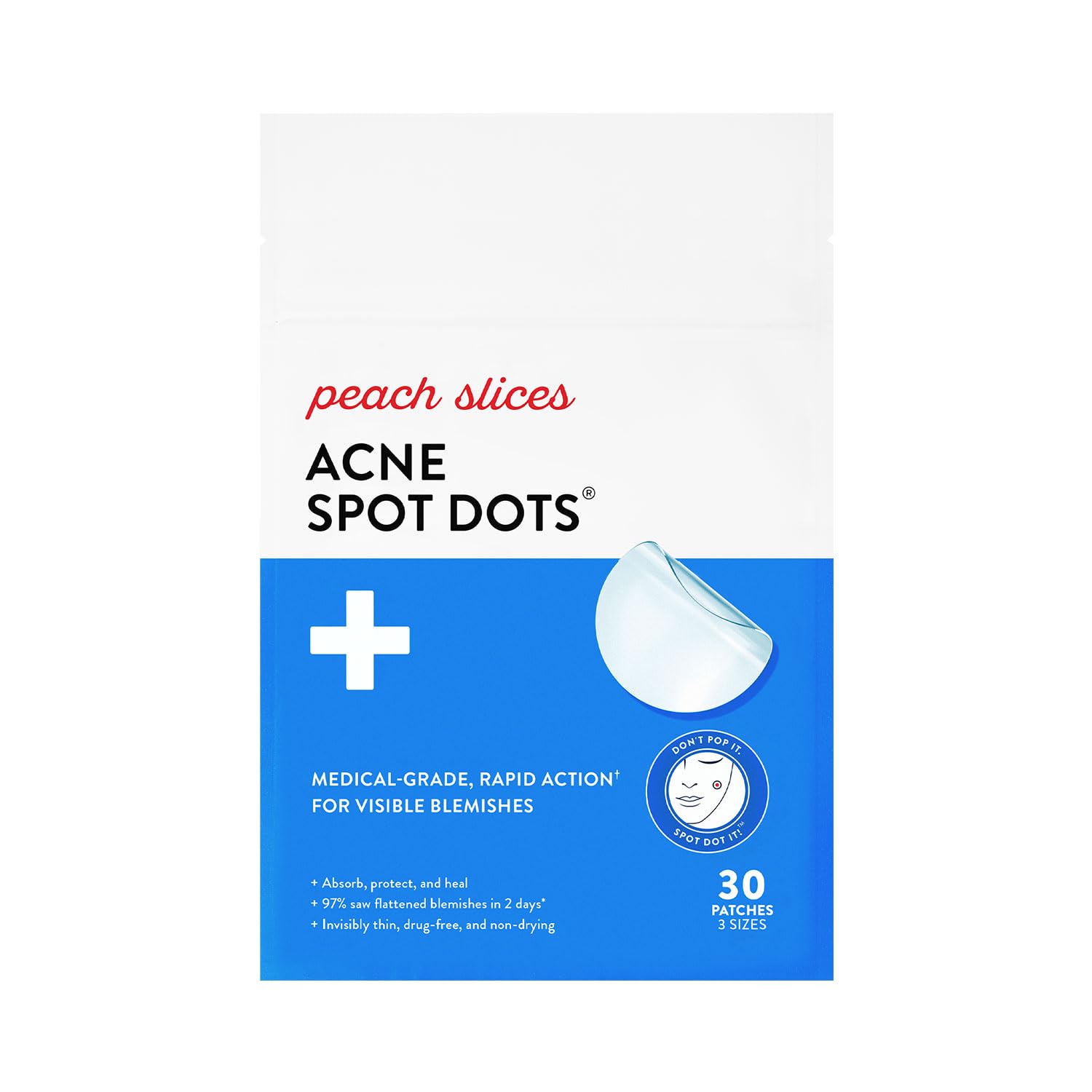 Buy now Peach Slices - Acne Spot Dots (30 ct) - Hydrocolloid Pimple Patches for Face - Absorb Gunk, Protect Picking & Support Healing - 3 Sizes (7, 10, & 12mm) - Vegan, Cruelty Free, Korean Skin Care & Beauty 30 Counts at indiglob india