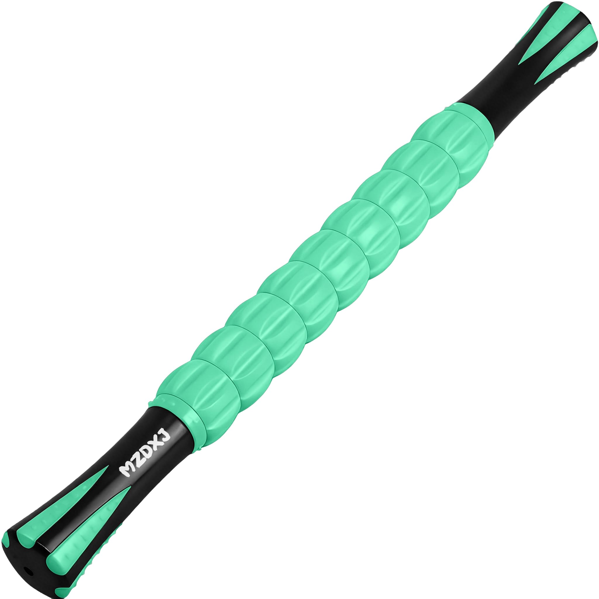 Buy now Muscle Roller Massage Roller Stick- Deep Tissue Fascia Blaster for Myofascial Pain Relief, Lymphatic Drainage & Body Sculpting, Handheld Physical Therapy & Recovery Tool (Black White-24 inch) Mint Green at indiglob india