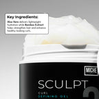 Miche Sculpt Curl Defining Gel – Alcohol-Free Curl Sculpting Gel for Medium Hold, Shine, and Definition – Enriched with Organic Aloe Vera & Bamboo Extract for Curly Hair