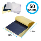 MIUXIA Tattoo Transfer Paper 50 Sheets Tattoo Stencil Paper Tattoo Supplies | A4 Size 4 Layers DIY Tattoo Tracing Paper Printer Paper Tattoo Kit