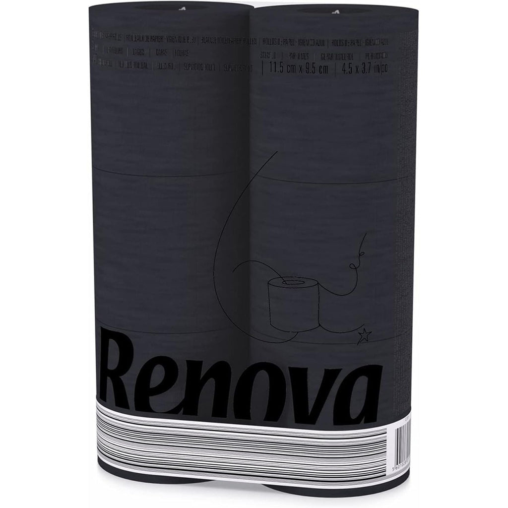 Buy now Renova Toilet Roll - Black, 6 Count (Pack of 1) at indiglob india