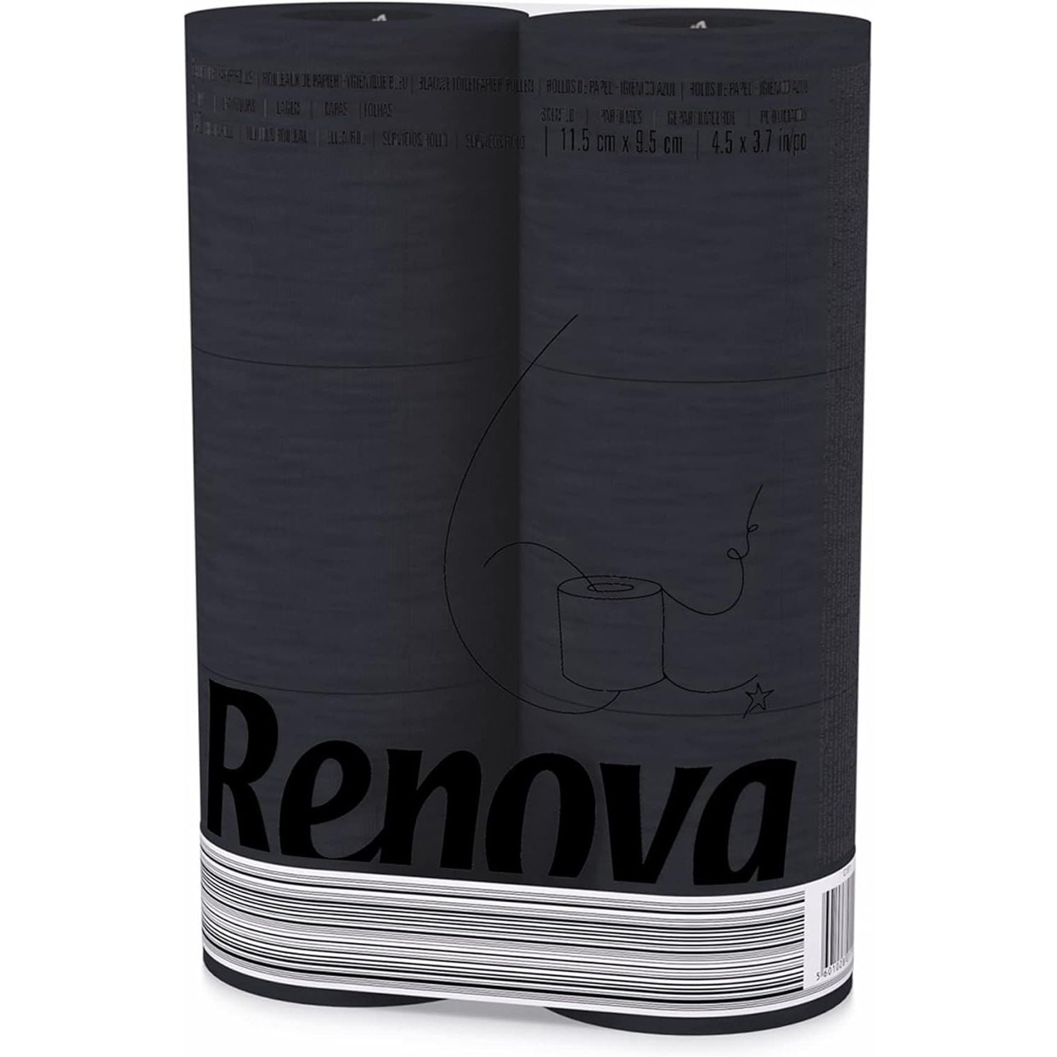 Buy now Renova Toilet Roll - Black, 6 Count (Pack of 1) Default at indiglob india