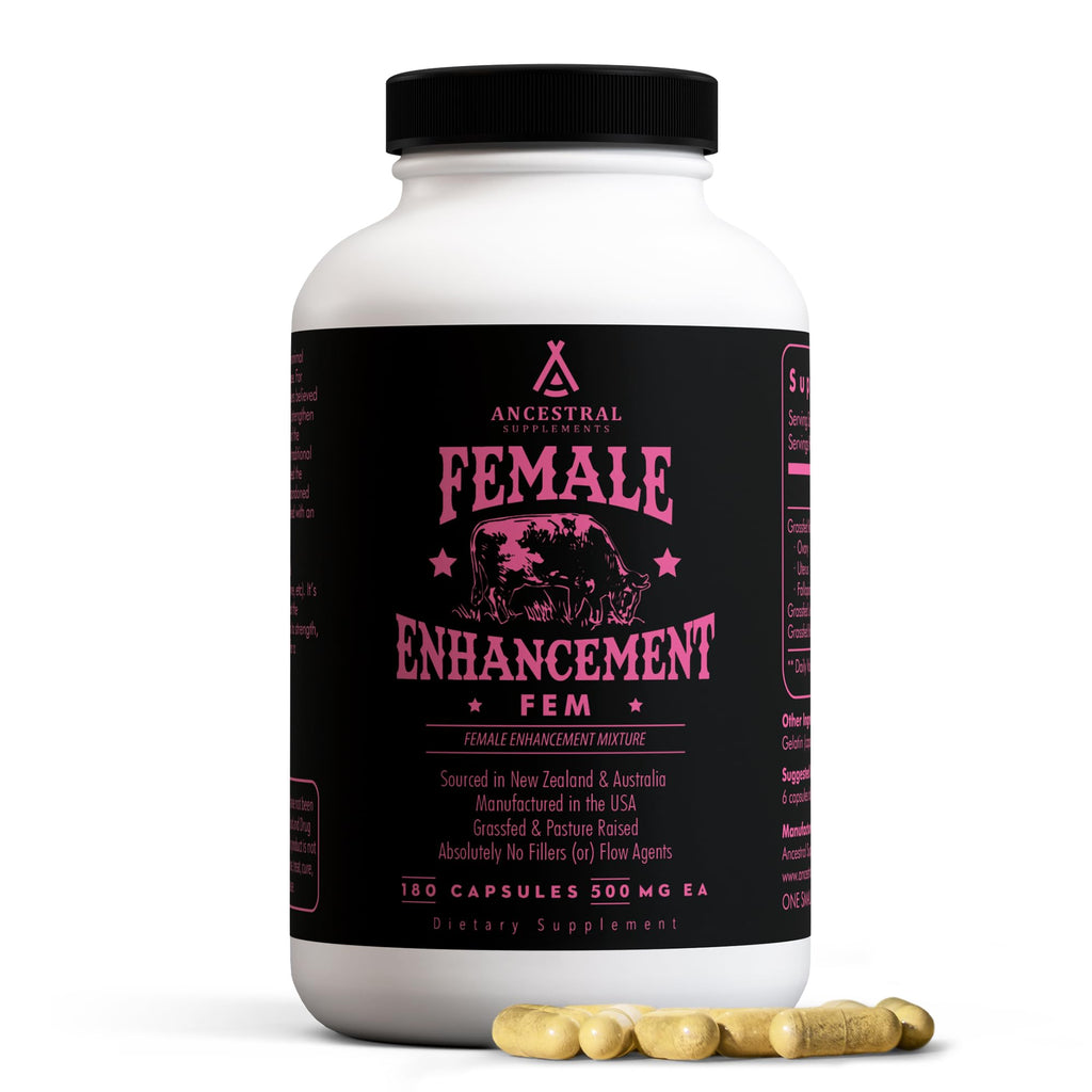 Ancestral Supplements Beef Liver Support Capsules, Iron & Energy, 180 Ct | Freeze-dried, Non-GMO Liver Rich in Heme Iron, Vitamin A & B12; Grass-fed, Desiccated, Vital Liver Support, Natural Liver