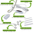 Madam Sew LED Sewing Machine Light Strip with USB Dimmer | 12-Inch Trimmable Flexible Strip Stick On Sewing Light, 24 Daylight LED at 6500K with 3 Adhesive Clips | Fits Most Sewing & Quilting Machines