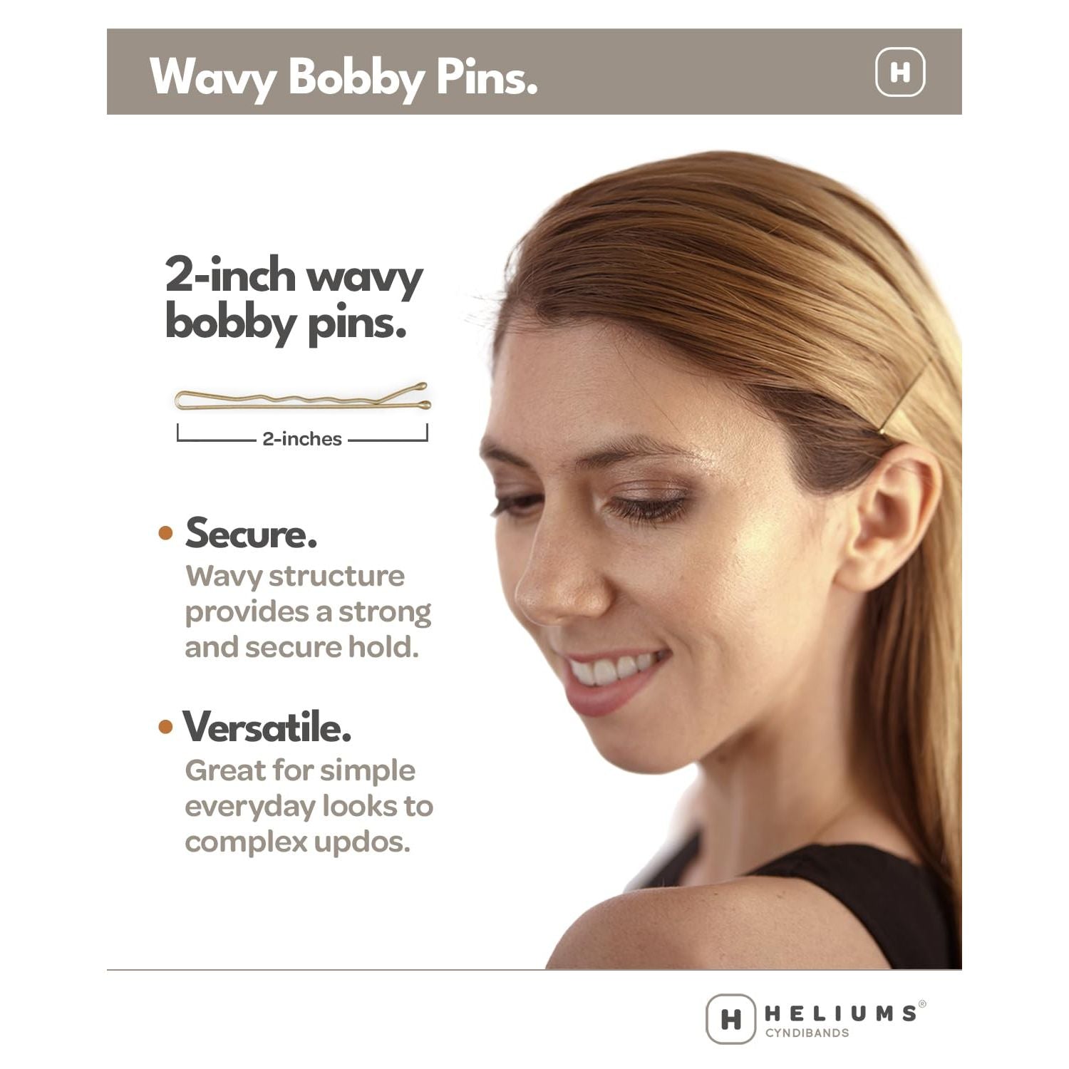 Buy now Heliums Bobby Pins - Auburn Red - 2 Inch Wavy Hair Pins, Color Matched for Redheads, 48 Count at indiglob india