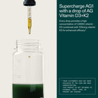 AG1 Vitamin D3 + K2 Liquid Drops | Vitamin D & K Blend | Daily Bone Support | Supports Immune, Heart, and Bone Health With Highly Bioavailable Nutrients in an Easy-to-Use, Vegan Formula