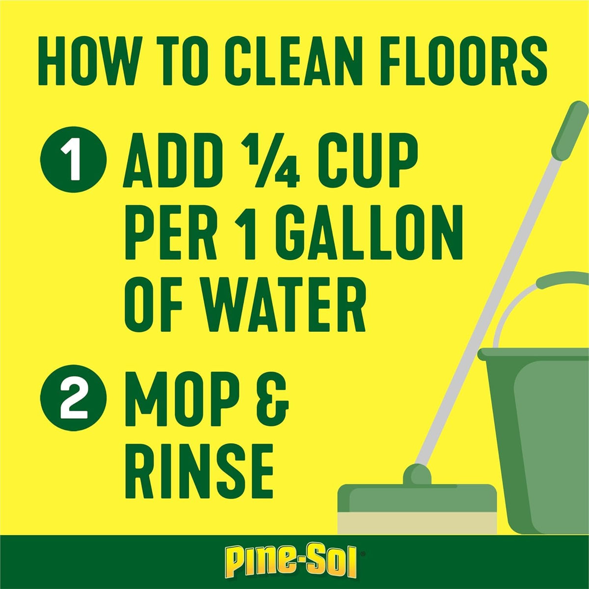 Pine-Sol Multi-Surface Cleaner, Floor Cleaner, Lemon, 96 Fluid Ounces